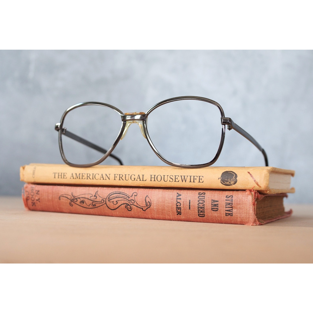 Vintage SRO 1970s Eyeglasses Metal NOS USA Grandma Retro